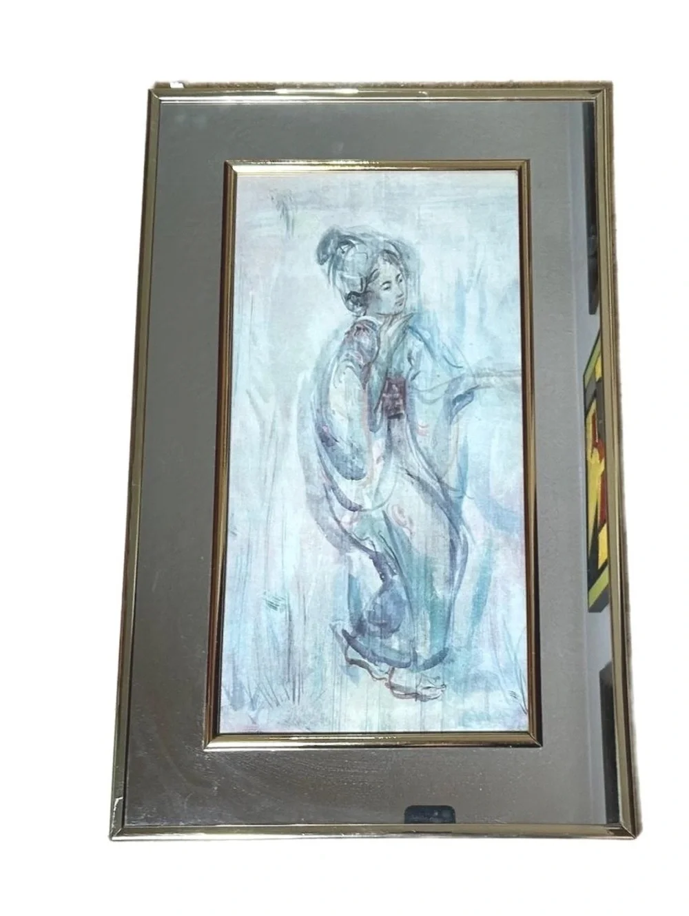 Pair of Vintage Lithographic Reproductions of Edna Hibel’s Geishas